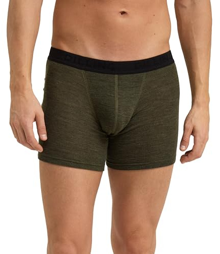 Dilling Boxershorts aus natürlicher Merinowolle für Herren Dunkelgrün meliert XXL
