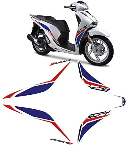FEMEIN per Honda SH125 Sh 125 Kit Adesivo per Carena Moto Decalcomania Impermeabile Anteriore (Color : 1 UK)