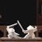 LYART Samurai Statue Decor Japanischer Krieger Dekor Kinderzimmer Statuen, Kongfu Tee Haustier Dekoration, Räucherstäbchenhalter für Stabbrenner Räucherstäbchenhalter (Weiß 2 und Weiß3)