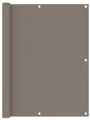 HIGSOSE Brise-Vue pour Balcon Taupe 120x500 cm en Tissu Oxford Écran de Jardin Imperméable et Résistant au Vent Couverture de Confidentialité Paravent Extérieur Auvent Terrasse Piscine