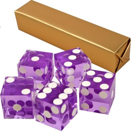 POKER CHIP SHOP 5 x Perfect 19 mm Precision Casino Würfel/Craps (rosa)