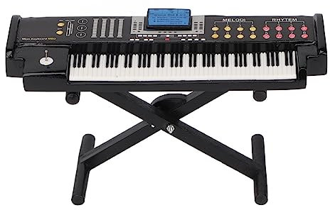 Modello di Organo Elettronico --- Decorazione Modello di Strumento Musicale in Legno di Organo Elettronico in Miniatura Modello di Strumento Musicale di Organo Elettronico in Miniatura con Supporto