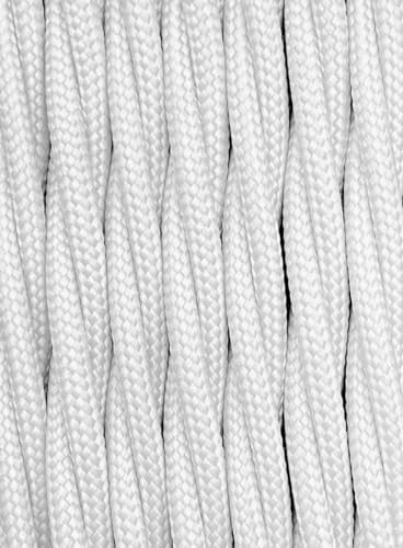 Câble textile 3G01,5 3G01,5 torsadé - 10 m - 3 fils - Blanc