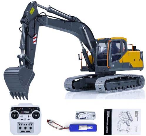 Double E 1:14 RC Excavatrice Model for E010 EC160E Full Alloy Metal RC Engineering Digger Vehicle Motor ESC Servo Light