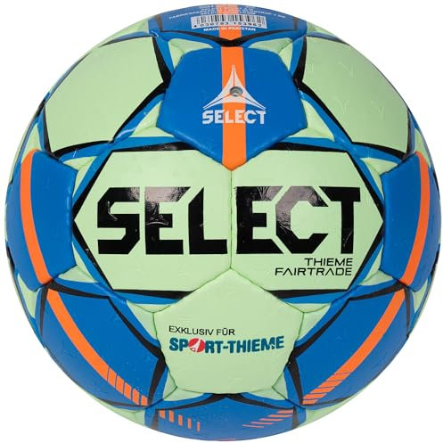 Select Handball Fairtrade Pro | EHF-geprüft | Trainings- & Wettspielball | Golfballstruktur | Latexblase | Harz geeignet | PU-Material | Indoor | 0,3-0,5 bar