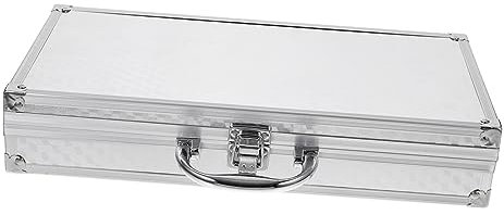 Toyvian Box Suitcase Brief Case Portable Workstation Briefcase Aluminum Alloy Briefcase Metal s for Men Looking for Men Tool Chest Abs Flight Women's Key Lock