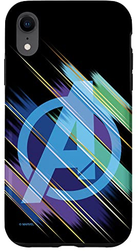 Hülle für iPhone XR Marvel Avengers: Endgame Logo verschwommen