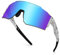 OULIQI Fahrradbrille Polarisierte Sonnenbrille,Sportbrillen Herren Damen UV400 Sportbrille Schnelle Brille mit 1 oder 3 Wechselgläser für OutdoorSportarten Fischen Radfahren Laufen
