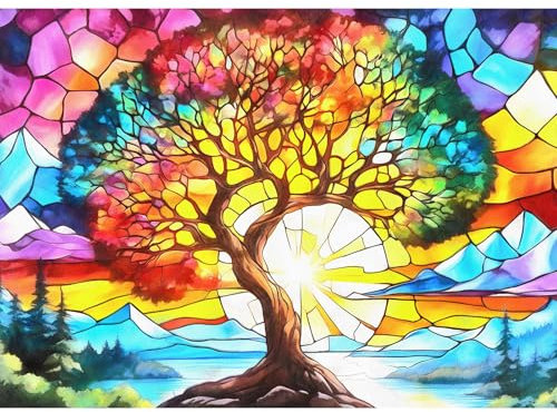 Puzzle per adulti 1000 pezzi puzzle 1000 pezzi per adulti paesaggio naturale giochi educativi decorazione della casa puzzle (albero della vita)