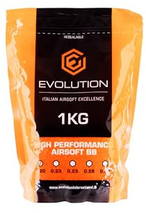 Evolution 6mm Airsoft Kugeln 5000 Stück 0,20g - Softairkugeln, BBs, Munition für Waffe, Pistole, Gewehr