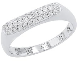 JOOP! Ring 925 Sterling Silber Damen Ringe, mit Zirkonia synth., Weiß, Kommt in Schmuck Geschenk Box, 2038939
