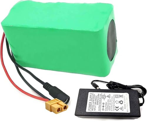Batterie Au Lithium pour Vélo Électrique 24V 25,2V 29,4V 8AH 10AH 12AH 15AH 20AH avec Chargeur Batterie Haute Puissance Scooter De Vélo Électrique pour Moteur De 100W À 500W 25.2V 20AH,XT60