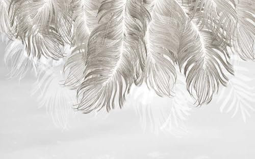 Papier Peint Panoramique Feuilles Beige Brun Papier Peint Chambre Adulte Papier Peint Panoramique Enfant Papier Peint Salon Décoratif Papier Peint Intissé 300x240cm