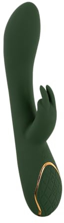 You2Toys Luxurious Rabbit Vibrator - wasserdichter Vibrator mit Klitoris-Reizarm, mit 10 intensiven Vibration Modi, in Schaft und Arm, Grün | 1er Pack