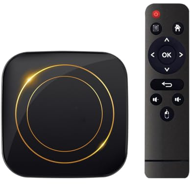 Plyisty 12 TV Box 8K, Quad Core H618 mit 4 GB RAM 32 GB ROM WiFi6 2,4 G 5,8 G Bluetooth .0, für Streaming Media Player (EU-Stecker 2+16G)