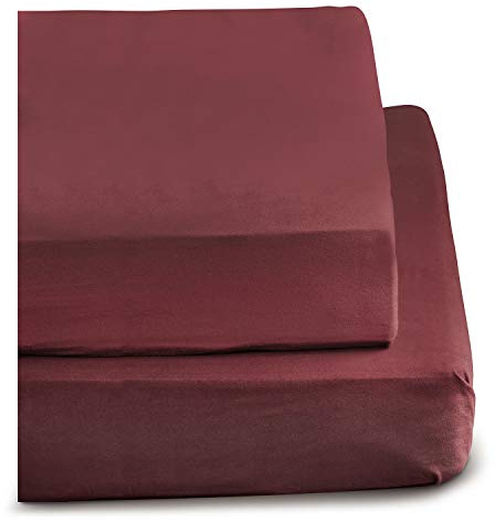 Irisette 0006_65_147787 Merkur, Biber-Spannbetttuch, 100 x 200 cm, holunder