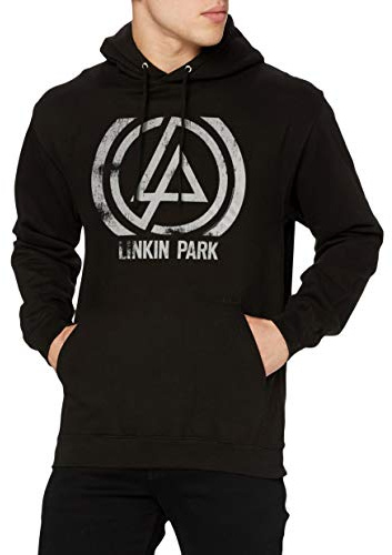 Linkin Park Men's Concentric Long Sleeve Hoodie, Black, Large