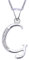 VIKI LYNN Initial Anhänger G 925 Sterling Silber Buchstabe Halskette mit Zirkonia Personalisierte Geschenke für Frauen Damen Mädchen