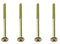 Bulloni di collegamento lunghi per mobili, M6, da 6 x 130 mm, testa piatta per chiave a brugola, per letti, culle e mobili