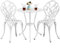 Yaheetech Ensemble de Table et Chaise Salon de Jardin Balcon Kit de Bistro 2 Chaise 1 Table en Alliage Aluminium Blanc