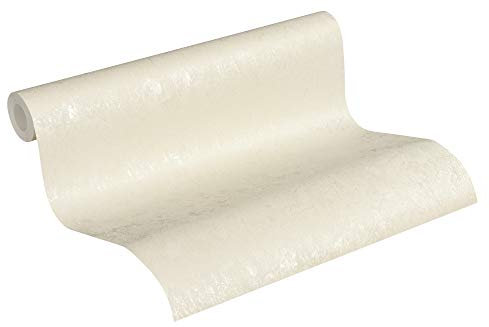 A.S. Création Vliestapete Romantico Tapete Uni 10,05 m x 0,53 m creme Made in Germany 372284 37228-4