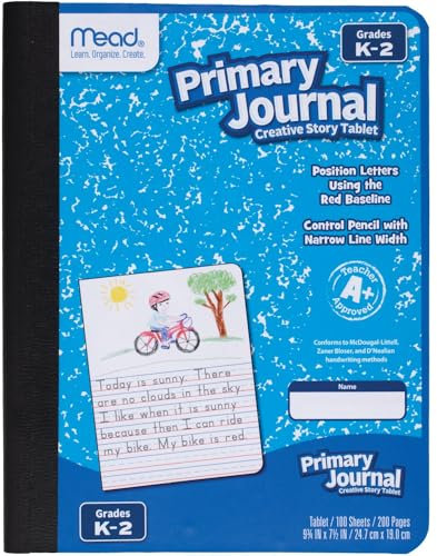 Mead Primary Journal Kindergarten Writing Tablet 2 Pack di Green Composizione primaria Notebook per gradi K- 2, 100 fogli (200 pagine) Creative Story Notebook per bambini, 9 3/4 x 7 1/2