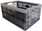 Optimal Products Strong Folding Collapsible Plastic Storage Crates Boxes Stackable Basket 32L (PACK OF 3)