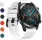 YHC Bracelets pour Huawei Watch GT2 Sport Elegant 46mm / GT 2e, Compatible avec Huawei Watch GT Sport Active Classic 46 mm (05-Blanc)