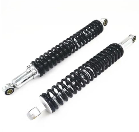 Hegeiisy 400mm 15.75 Pouce 7mm Printemps Universel Moto Air Amortisseur Arrière Suspension ATV Quad Scooter Dirt Bike Pour XJR400 SR400 SR500 GSX400 Noire