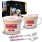 ECTbicyk Lot de 2 bols à ramen avec couvercle et poignée - En céramique - Avec fourchette - Cadeau pour les amateurs de ramen - Rouge