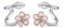 POPLYKE Rosa Blume Ohrringe für Damen 925 Sterling Silber Ohr Kletterer Blume Crawler Manschette Wraps Blume Schmuck