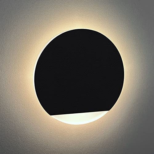 LEDFULL® Treppenbeleuchtung LED Tricolor 3in1 Verbesserte Version 230V Wandeinbauleuchte für Schalterdose - Stufenbeleuchtung für Innen in Rund Dreiviertel Schwarz