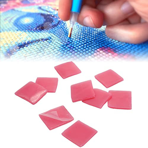 TUKNN Colla Diamantata, 5D Pittura Diamante Colla Argilla, Pittura Diamante Argilla Colla Fai da Te, Diamond Painting Glue Clay, Pittura Argilla Pittura Diamante, 2 x 2 cm, Rosso, 9 Pezzi