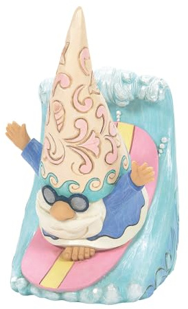Enesco Jim Shore Heartwood Creek Four Seasons Coastal Gnome Surfing Figur, 14,2 cm H