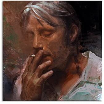 JIANJIE Mads Mikkelsen (Die Jagd) Kunstposter Der beste Schauspieler Sexiest Man (4) Poster Kunstdruck Wandbild Farbe Poster Hängeplakt