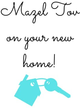 Mazel Tov on your new home journal/notebook card jewish