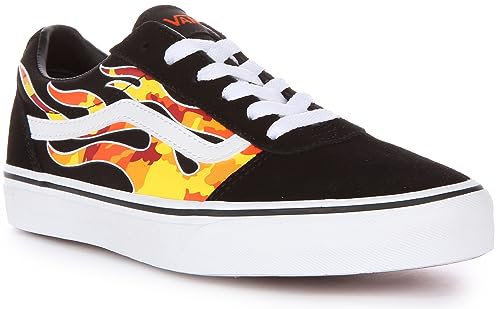Vans Unisex Kinder Ward Sneaker, Flame Camo Black White, 38 EU