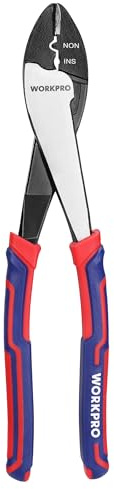 WORKPRO 9.5 Wire Cutter/Crimper, Wire Crimping/Cutting Tool for 10-22 AWG Terminals and Connectors, Designed for Insulated and Non-Insulated Connections