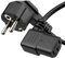 sonero Stromkabel Kaltgerätekabel 3 Polig, 5,0m, Schutzkontakt Stecker Netzstecker auf Kaltgerätekupplung C13 Buchse, 90° Winkel Netzkabel Netzteil Strom Kabel für Monitor PC Drucker, Schwarz