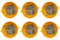 6 Pcs Paint Strainer Mesh, 100-Mesh Reusable Paint Strainers Funnel Net, Metal Mesh Filter Tool for Paint Spray, Latex Paint (Yellow/160mm)