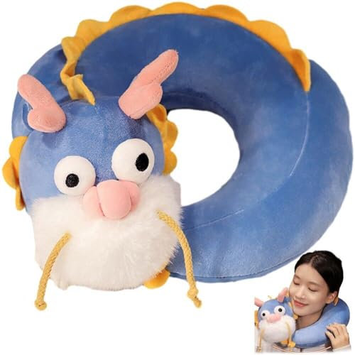 Sanfly Plüsch Dragon Hals Kissen Anime Hals Kissen Süße Tierische Reise Halskissen Halskopfstütze U -formkissen Für Flugzeugauto Home Office