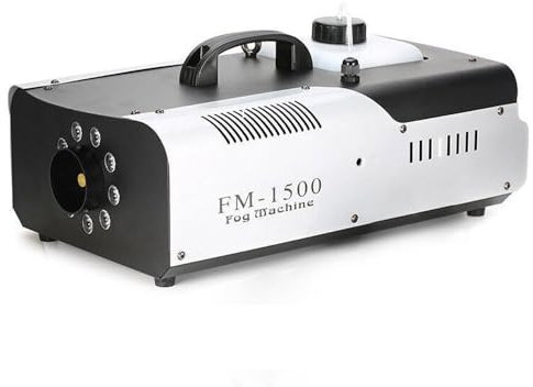 Nebelmaschine, 1500W LED RGB 3in1 DMX Nebelmaschine Party Smoke mit Fernbedienung, Disco Partynebel für DJs, Hauspartys, Hochzeiten, Veranstaltungen