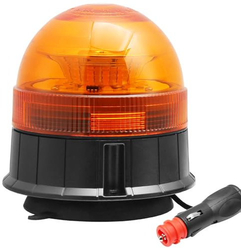 ETUKER 12V 24V Orange Rundumleuchte Magnet Blitzleuchte Gelbe 3x Blitzmuster KFZ Frontblitzer Orange Drehlicht Traktor LKW