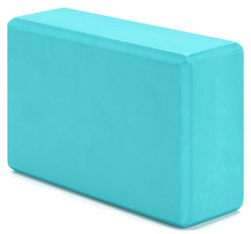 G5 HT SPORT Yogasteine [einzeln oder Paar] Yoga-Blöcke mit hoher Dichte und Unterstützung, rutschfest, hypoallergen | 22,5 x 15 cm, Dicke 7 cm (einzelner Stein (hellblau))