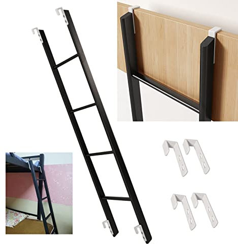 Lange Kurze Wohnmobil-Etagenleiter, verstellbare, platzsparende Ersatz-Etagenbett-Schrägleiter mit Haken, abnehmbare Leitern 45/50/55/59 lang (Größe: 116 cm/45)