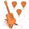 Pipihome Wooden Acoustic Guitar Pick Case Box - Holder With 3 Picks, Storage Container With Stand and Rack for Guitar Players and Lovers
