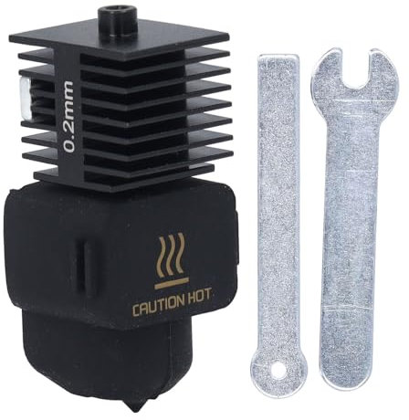 Stampante 3D Hotend per A1 / A1 Mini, Hotend Ad Alta Temperatura per 3D Accessori per Stampanti (0,2 mm)