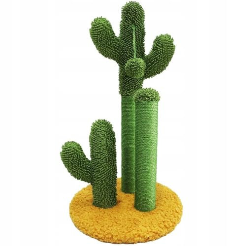 Kratzbaum Kratzstamm Katzenkratzbaum Kratzsäule Kletterbaum Kaktus Katzenbaum 56 cm hoch grün