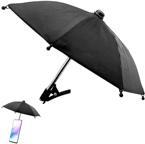 Mimoqk Telefon-Sonnenschirm, Telefon-Sonnenschirm | Verstellbare Handy-Sonnenabdeckung, tragbarer Handy-Sonnenschirm mit Clip, blendfreier Sonnenschirm für Handy, Schwarz, riferimento alla