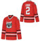 Herren Chicago Shitters Cousin Eddie 2 Christmas Vacation Style Hockey-Trikot, Rot, Rot/Ausflug, einfarbig (Getaway Solids), XX-Large